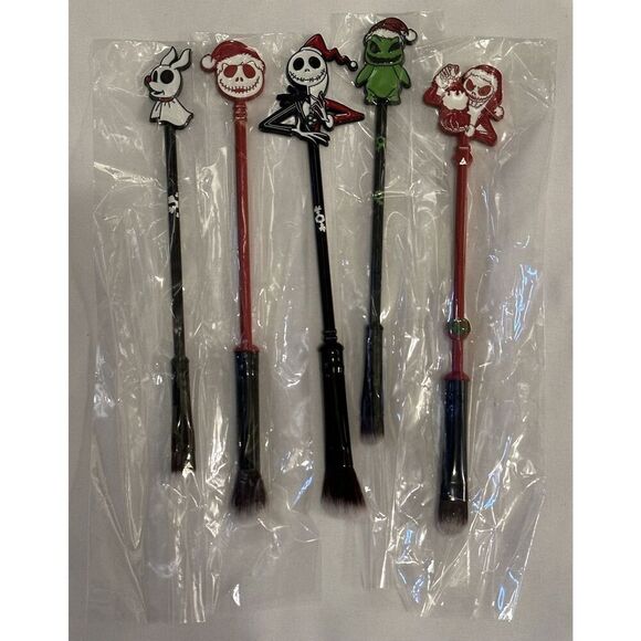 Coshine Nightmare Before Christmas Assorted Makeup Brushes Set of 5 NEW - Picture 1 of 2